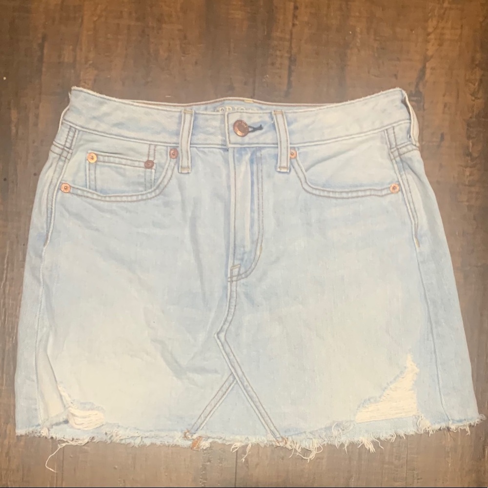 American Eagle Ripped Jean Skirt